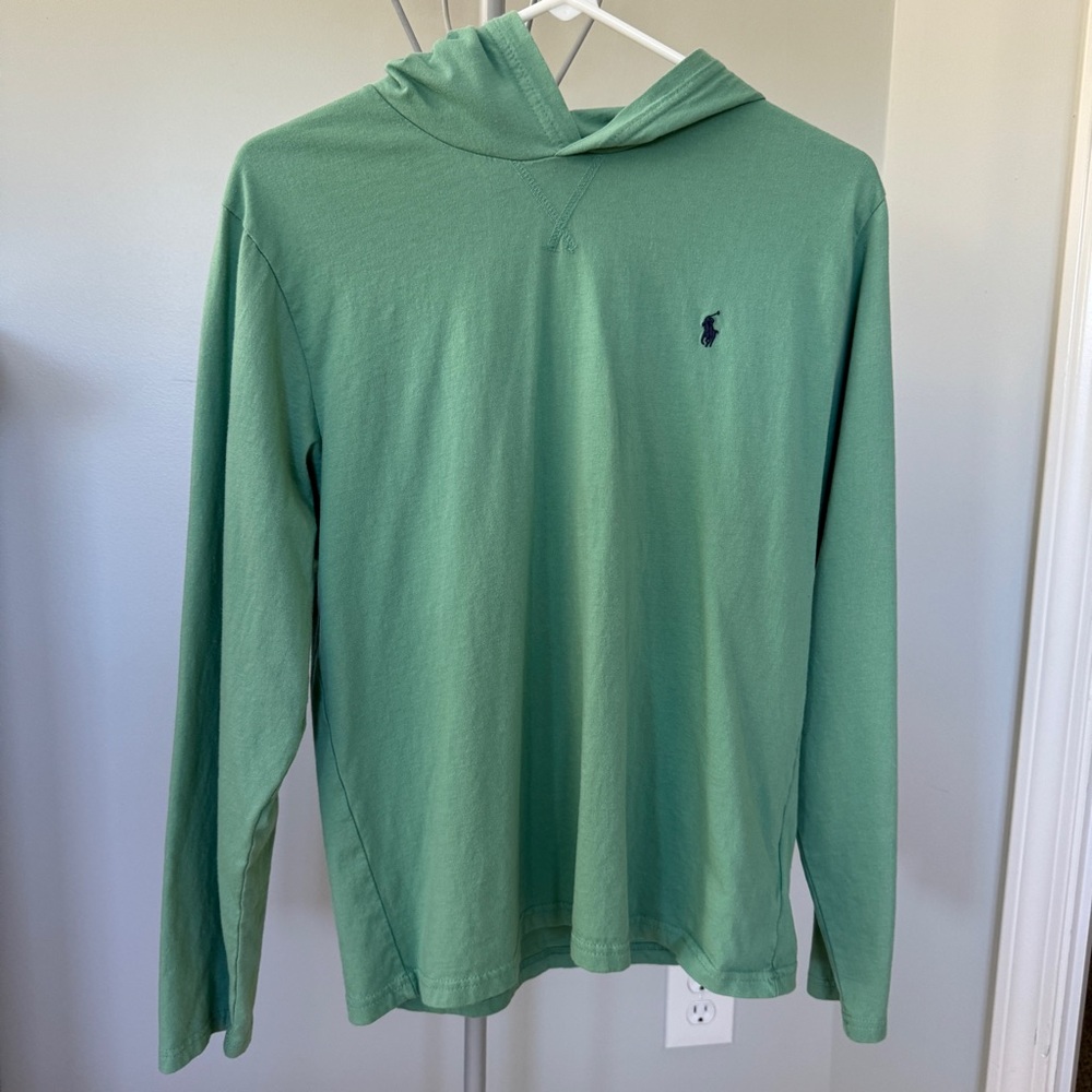 Polo Ralph Lauren Youth X-Large Green Long Sleeve Hooded Shirt